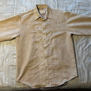 Tan suede dress shirt